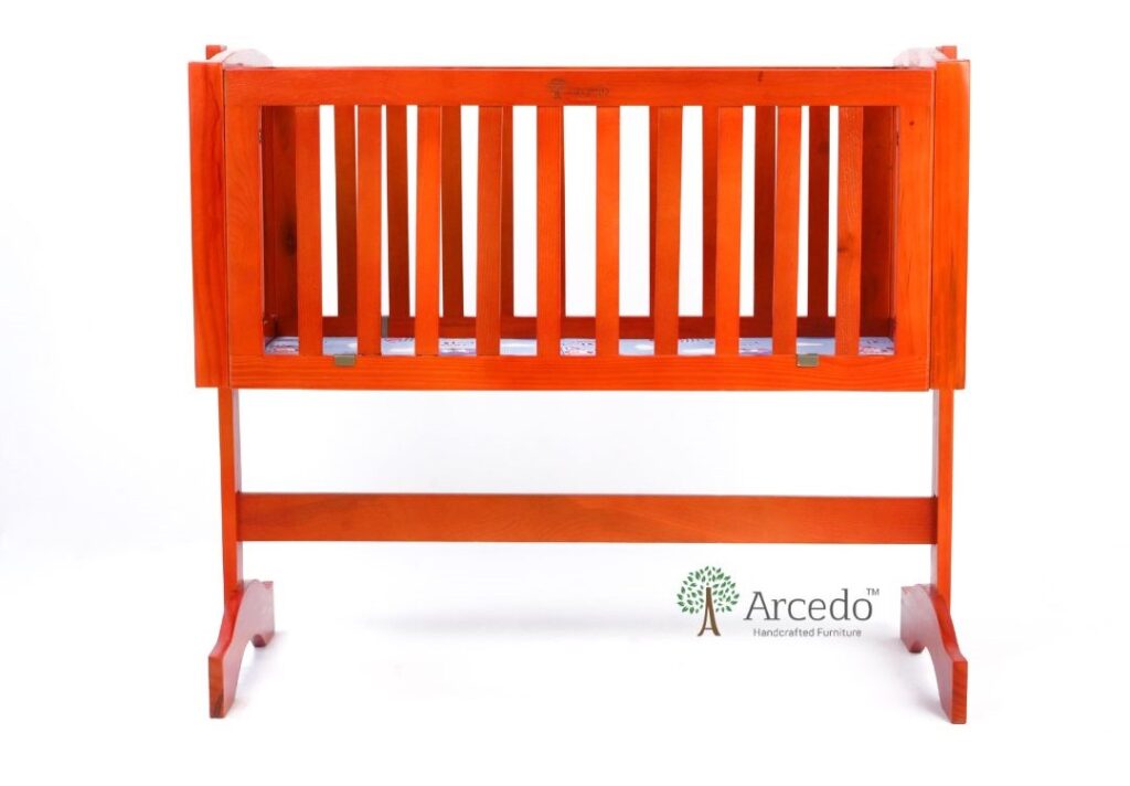 Wooden Cradle for Baby New Born Baby Swing Cradle Cherry